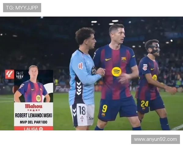 莱万梅开二度助巴萨客场大胜塞尔塔 三分带回诺坎普